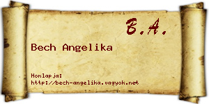 Bech Angelika névjegykártya